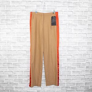 Rag & Bone Abel Pants Camel with red panel ankle split size 2
